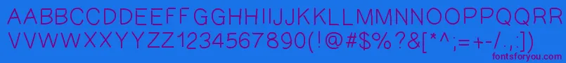 GAEL427 Font – Purple Fonts on Blue Background