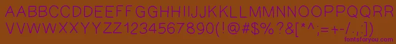 GAEL427 Font – Purple Fonts on Brown Background