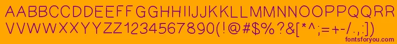 GAEL427 Font – Purple Fonts on Orange Background