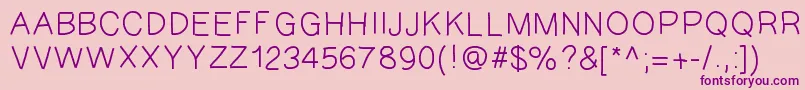 GAEL427 Font – Purple Fonts on Pink Background