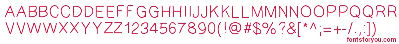 フォントGAEL427 – 白い背景に赤い文字