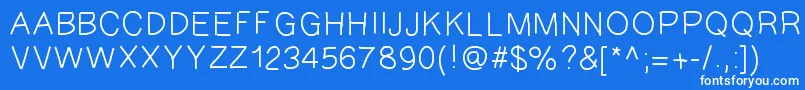 GAEL427 Font – White Fonts on Blue Background