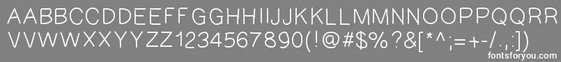 フォントGAEL427 – 灰色の背景に白い文字