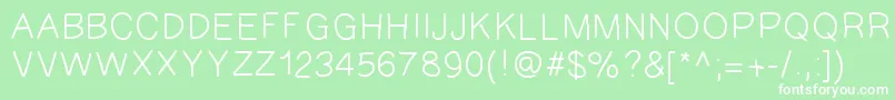GAEL427 Font – White Fonts on Green Background