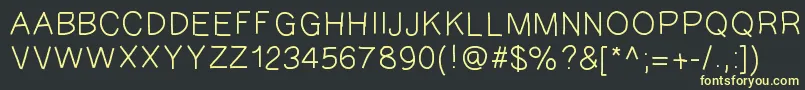 フォントGAEL427 – 黒い背景に黄色の文字