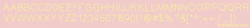 GAEL427-Schriftart – Gelbe Schriften auf rosa Hintergrund