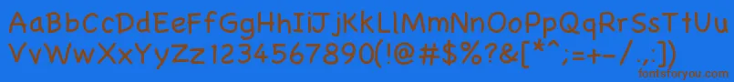 Gaelle001 Font – Brown Fonts on Blue Background