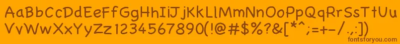 Gaelle001 Font – Brown Fonts on Orange Background