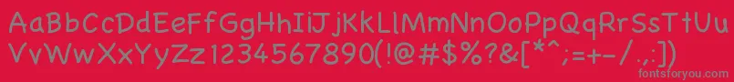 Gaelle001 Font – Gray Fonts on Red Background
