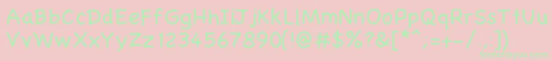 Gaelle001 Font – Green Fonts on Pink Background