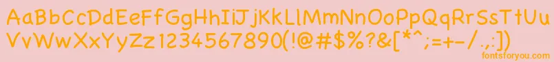 Gaelle001 Font – Orange Fonts on Pink Background