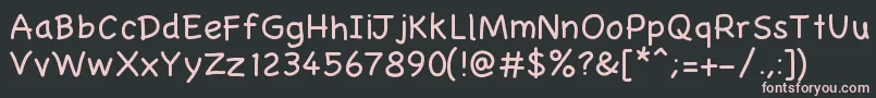 Gaelle001 Font – Pink Fonts on Black Background