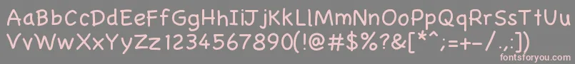 Gaelle001 Font – Pink Fonts on Gray Background