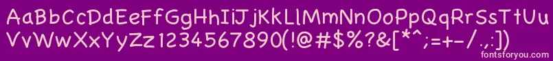 Gaelle001 Font – Pink Fonts on Purple Background