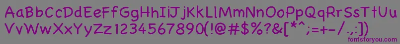 Gaelle001 Font – Purple Fonts on Gray Background