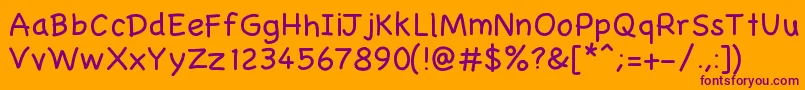 Gaelle001 Font – Purple Fonts on Orange Background