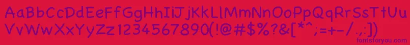 Gaelle001 Font – Purple Fonts on Red Background
