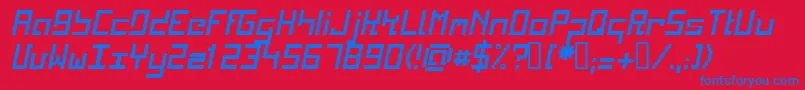 Kinki ffy Font – Blue Fonts on Red Background