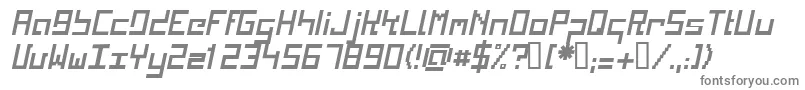 Kinki ffy-fontti – harmaat kirjasimet valkoisella taustalla