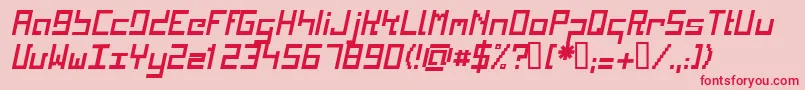 Kinki ffy Font – Red Fonts on Pink Background