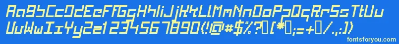 Kinki ffy Font – Yellow Fonts on Blue Background