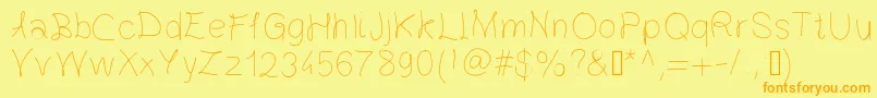 More about Gaelle203Font Font Gaelle203Font Font – Orange Fonts on Yellow Background