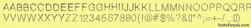 Gaelle307 Font – Black Fonts on Yellow Background