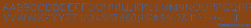 Gaelle307 Font – Blue Fonts on Brown Background