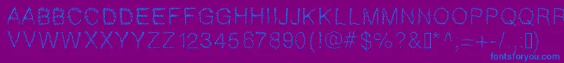 Gaelle307 Font – Blue Fonts on Purple Background