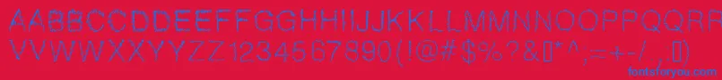 Gaelle307 Font – Blue Fonts on Red Background