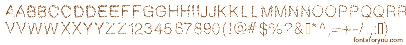 Gaelle307-Schriftart – Braune Schriften auf weißem Hintergrund