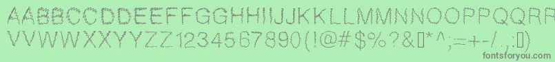 Gaelle307 Font – Gray Fonts on Green Background