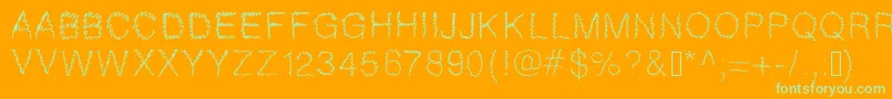 Gaelle307フォントについての詳細 フォントGaelle307 – オレンジの背景に緑のフォント