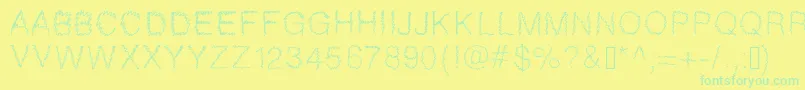 Gaelle307 Font – Green Fonts on Yellow Background
