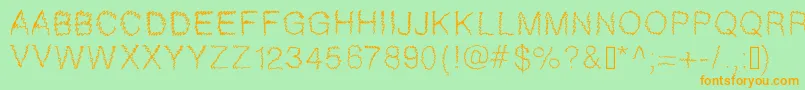 Gaelle307 Font – Orange Fonts on Green Background