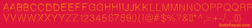 Gaelle307 Font – Orange Fonts on Red Background