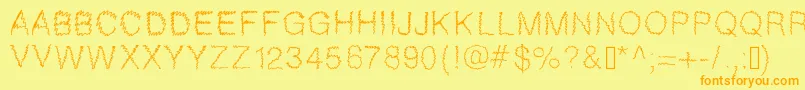 Gaelle307 Font – Orange Fonts on Yellow Background