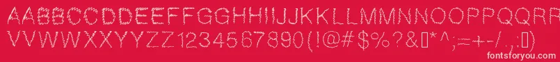 Gaelle307 Font – Pink Fonts on Red Background