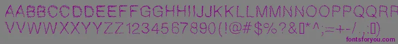 Czcionka Gaelle307 – fioletowe czcionki na szarym tle
