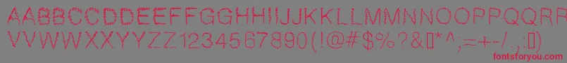 Gaelle307-Schriftart – Rote Schriften auf grauem Hintergrund