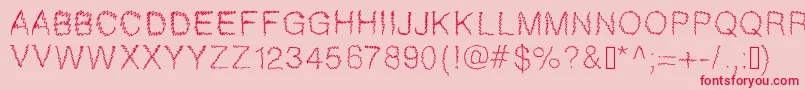 フォントGaelle307 – ピンクの背景に赤い文字