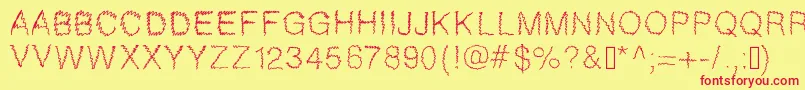 Gaelle307 Font – Red Fonts on Yellow Background