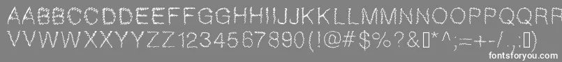 フォントGaelle307 – 灰色の背景に白い文字