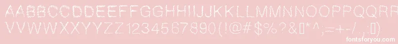 Gaelle307 Font – White Fonts on Pink Background