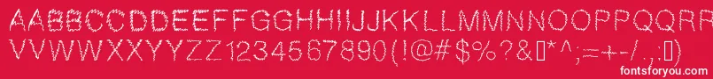 Gaelle307 Font – White Fonts on Red Background