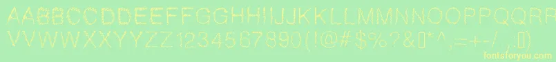 Gaelle307 Font – Yellow Fonts on Green Background