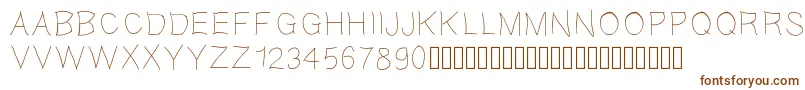Gaellefine-fontti – ruskeat fontit valkoisella taustalla
