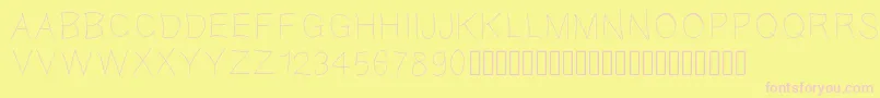 Gaellefine Font – Pink Fonts on Yellow Background