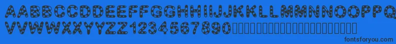 GaelleFont12 Font – Black Fonts on Blue Background