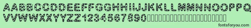 GaelleFont12 Font – Black Fonts on Green Background